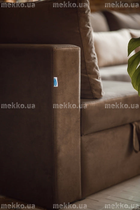 Ортопедичний кутовий диван mekko Chester II (Честер 2) (3400х1800) + пуф (1340х680)