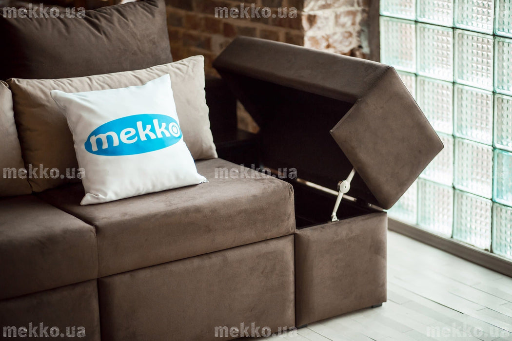 Ортопедичний кутовий диван mekko Chester II (Честер 2) (3400х1800) + пуф (1340х680)