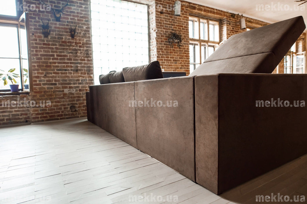 Ортопедичний кутовий диван mekko Chester II (Честер 2) (3400х1800) + пуф (1340х680)