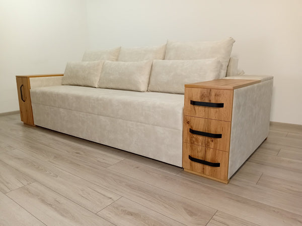 Диван President. Тканина Torre 1. Колір ДСП Дуб Тахо