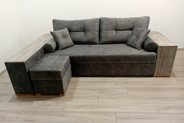 Кутовий диван Cube Shuttle NOVO. Тканина  Palladium 16 Grey.