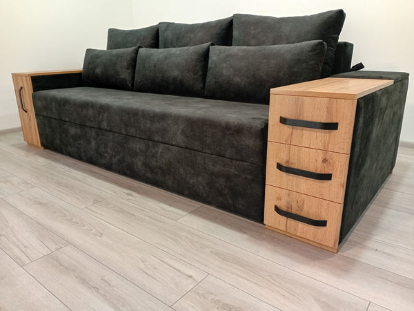 Диван President. Тканина Palladium 19. Колір ДСП Дуб Тахо.