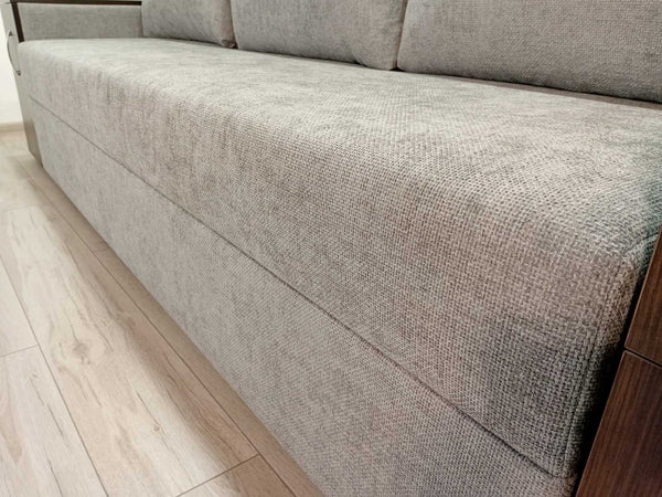 Диван Президент. Тканина Indigo 220 Silver Grey. Колір ДСП Венге